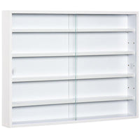 BACHECA PORTAOGGETTI CON 5 MENSOLE REGOLABILI 80 X 9,5 X 60 CM COLORE BIANCO