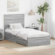 Struttura del letto Grigio Sonoma 90 x 190 cm Legno multistrato 3411364