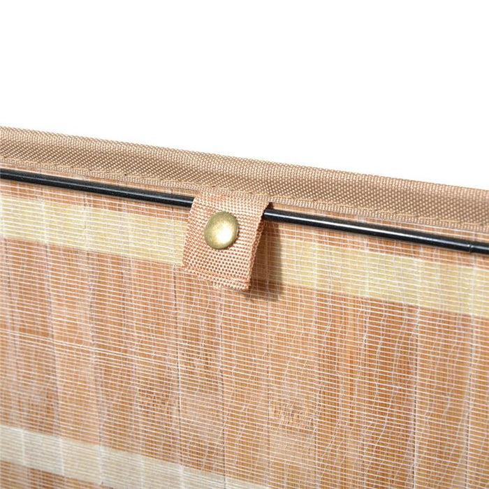 CESTA PORTABIANCHERIA IN BAMBÙ CON COPERCHIO E FODERA RIMOVIBILE NATURALE