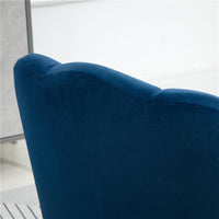 POLTRONA IN VELLUTO IMBOTTITA CON SCHIENALE A CONCHIGLIA PER CAMERA E SALOTTO, 63X65X84CM