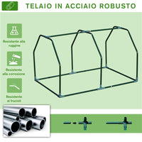 MINI SERRA DA GIARDINO E BALCONE IN PLASTICA PE E ACCIAIO CON CHIUSURA A ZIP, 99X71X60 CM