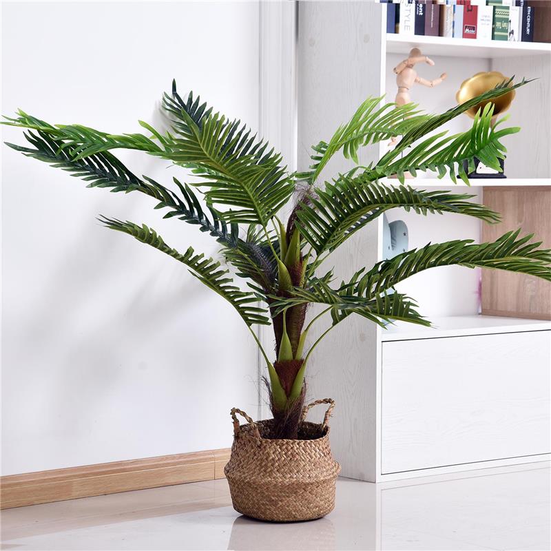 PIANTA ARTIFICIALE PALMA CYCAS ALTA 123CM PER INTERNO ED ESTERNO CON VASO INCLUSO