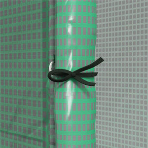 SERRA DA GIARDINO A MURO CON 2 PORTE AVVOLGIBILI E COPERTURA IN PE ANTI UV, 200X80X200CM, VERDE