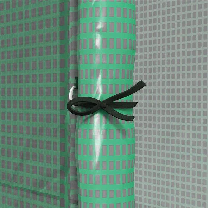 SERRA DA GIARDINO A MURO CON 2 PORTE AVVOLGIBILI E COPERTURA IN PE ANTI UV, 200X80X200CM, VERDE