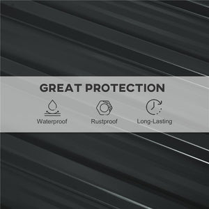 SET 12 PANNELLI DI RICAMBIO 129X45 CM PER CASETTE DA GIARDINO IN ACCIAIO ZINCATO GRIGIO SCURO