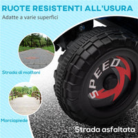 QUAD PER BAMBINI 18-36 MESI IN PP E METALLO, VELOCITÀ MAX 2.5 KM/H, 70X41.5X48.5 CM, BLU GRIGIO E NERO