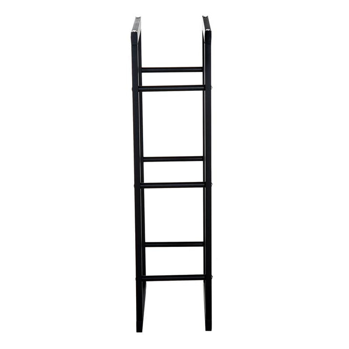 PORTA LEGNA PER CASA E GIARDINO IN FERRO NERO, 60X25X100CM