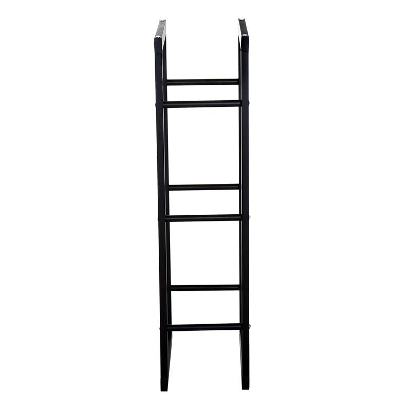 PORTA LEGNA PER CASA E GIARDINO IN FERRO NERO, 60X25X100CM