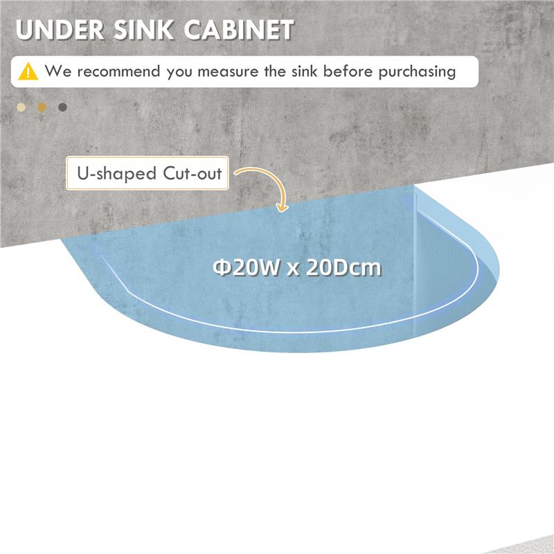 MOBILE SOTTO LAVABO BAGNO CON ARMADIETTO A 2 ANTE E 3 RIPIANI APERTI IN LEGNO 90X30X60 CM BIANCO