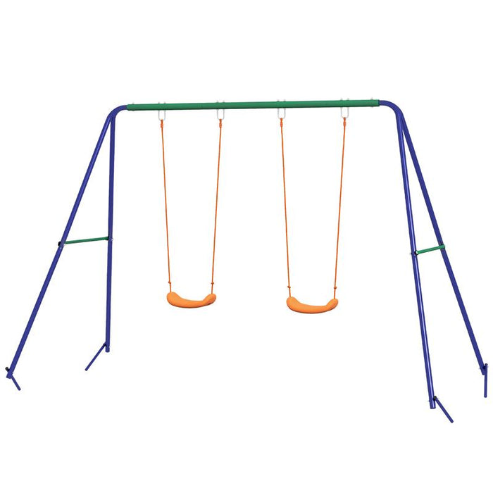 ALTALENA PER BAMBINI 3-8 ANNI CON 2 SEGGIOLINI E 4 PICCHETTI, IN METALLO E PP, 269X160X180 CM