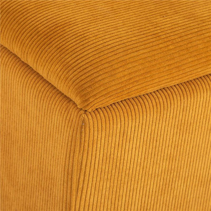 PANCA FONDOLETTO IN POLIESTERE E LEGNO PER CAMERA DA LETTO E INGRESSO, 95X38X45 CM, ARANCIONE