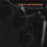 SACCO DA BOXE DA TERRA AUTOPORTANTE CON BERSAGLIO REGOLABILE, BASE RIEMPIBILE E VENTOSE, NERO