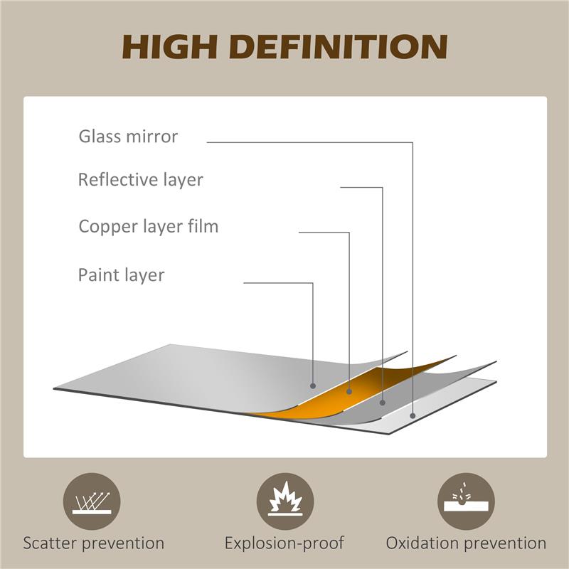 SPECCHIO AD ARCO PER CASA E UFFICIO CON MONTAGGIO A PARETE, IN VETRO E METALLO, 62X2.5X110 CM, NERO