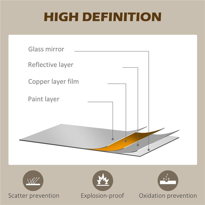 SPECCHIO AD ARCO PER CASA E UFFICIO CON MONTAGGIO A PARETE, IN VETRO E METALLO, 62X2.5X110 CM, NERO