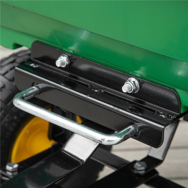 CARRELLO DA GIARDINO 75L IN ACCIAIO E PP CON VASCA RIBALTABILE E MANIGLIA, 109X52X94 CM, VERDE