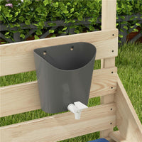 SABBIERA PER BAMBINI 3-7 ANNI CON TETTUCCIO E SET DA CUCINA, IN LEGNO DI ABETE, 180X103X144.5 CM