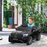 MACCHINA ELETTRICA PER BAMBINI 3-5 ANNI MERCEDES CON CINTURA DI SICUREZZA E TELECOMANDO, NERO