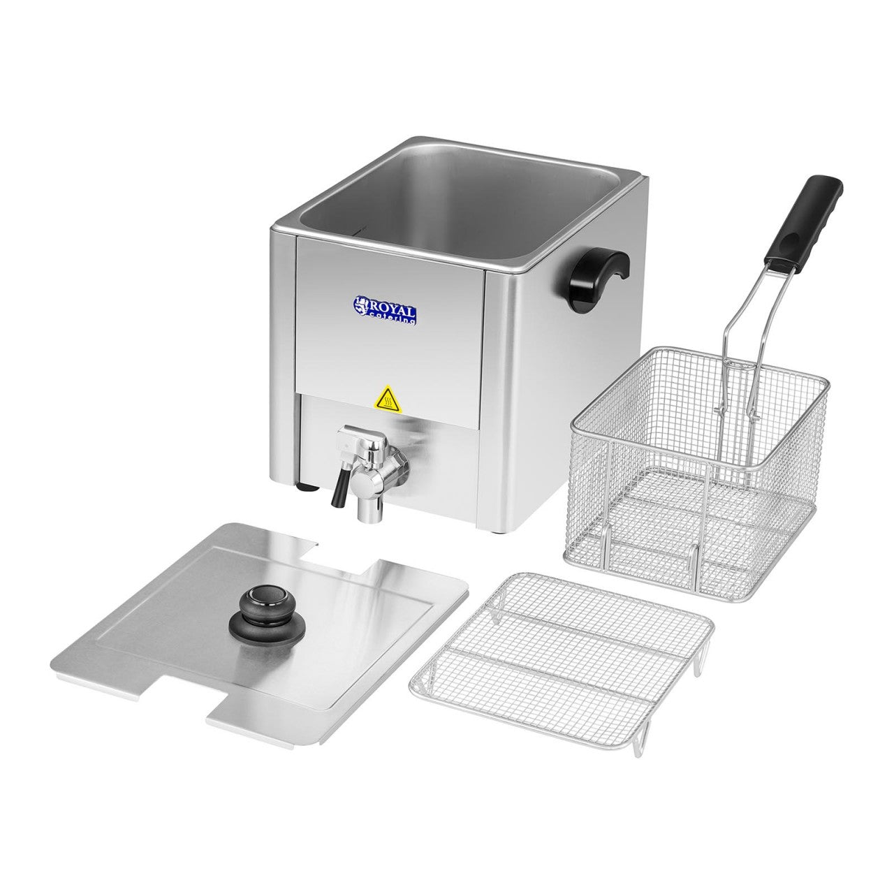 Friggitrice elettrica professionale da ristorante 13 litri 3.200 watt valvola di scarico zona fredda 14_0001781