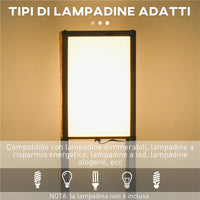 LAMPADA DA TERRA CON 3 MENSOLE INTEGRATE, ATTACCO E27 POTENZA 40W, 26X26X160CM, COLORE LEGNO