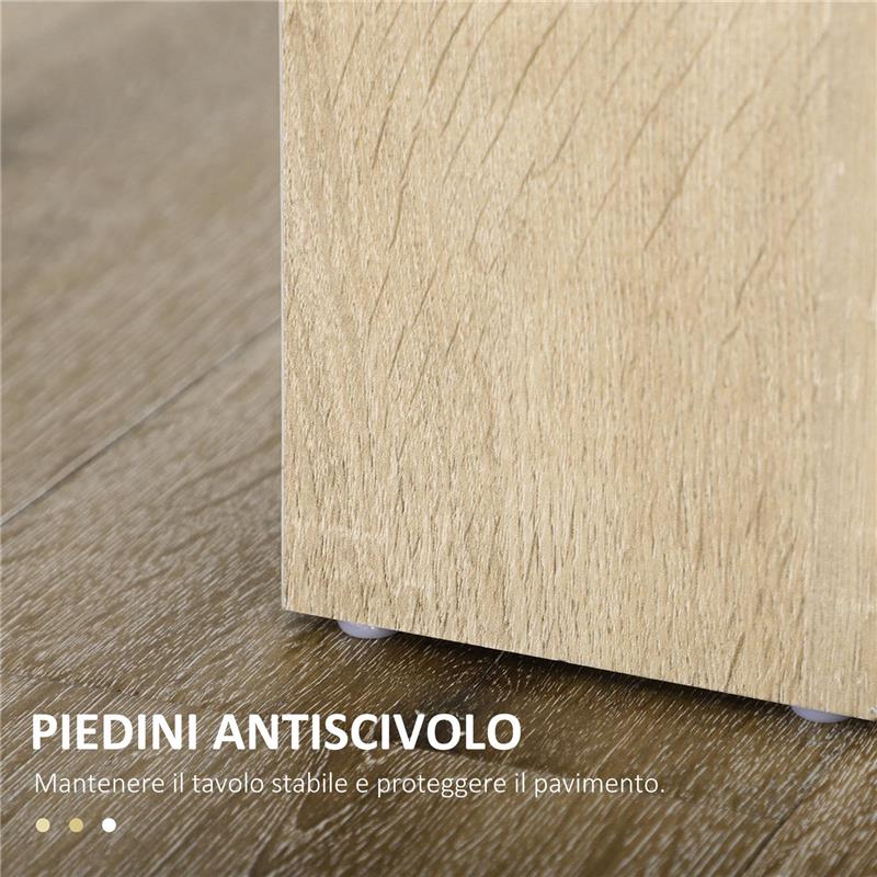 TAVOLO DA PRANZO MODERNO IN LEGNO PER 4-6 PERSONE, 120X69X75CM, COLORE NERO E LEGNO