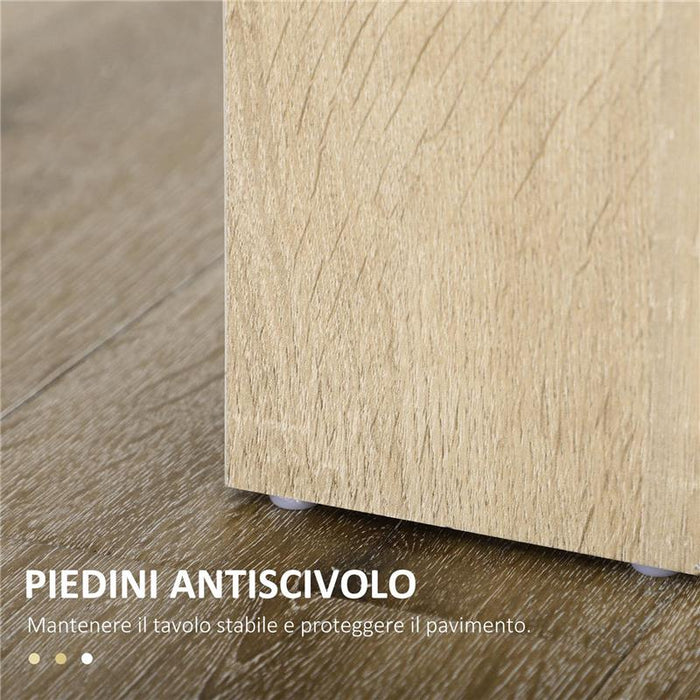 TAVOLO DA PRANZO MODERNO IN LEGNO PER 4-6 PERSONE, 120X69X75CM, COLORE NERO E LEGNO