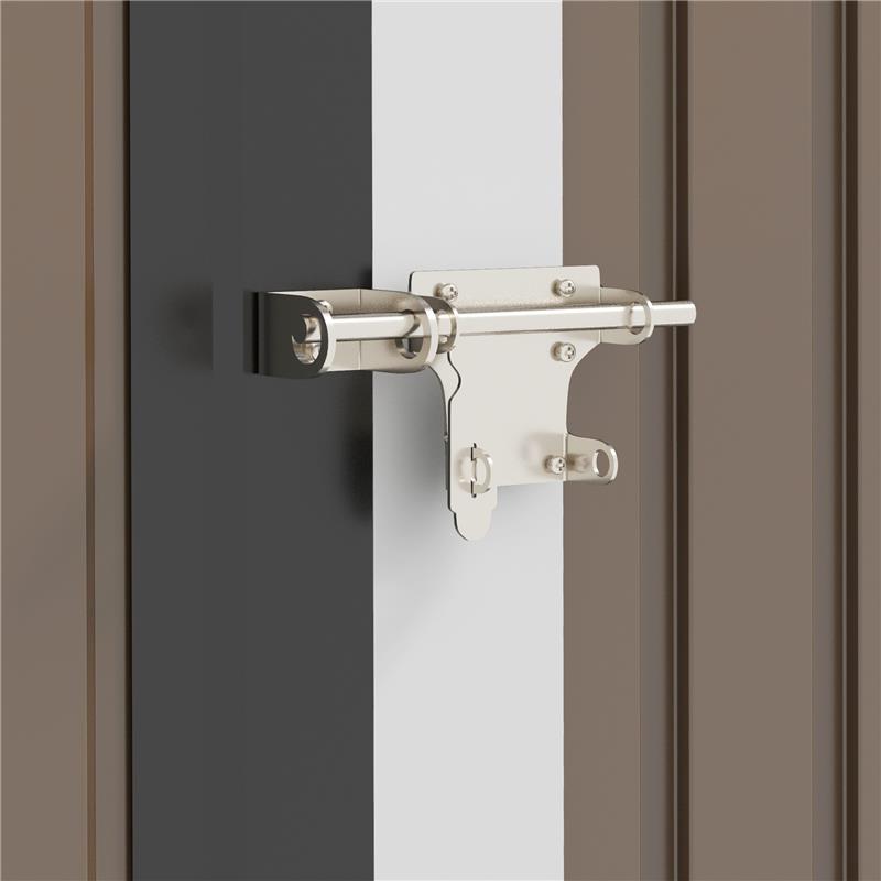 CASETTA DA GIARDINO IN ACCIAIO CON PORTA CON CHIAVISTELLO, 143X89X186CM, MARRONE