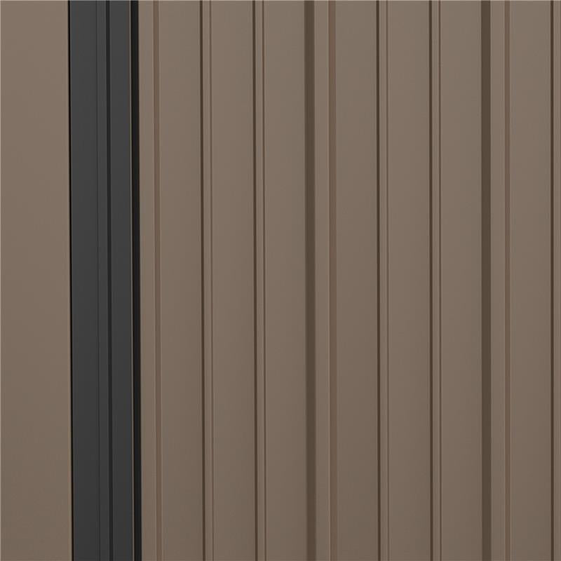 CASETTA DA GIARDINO IN ACCIAIO PORTA ATTREZZI CON CATENACCIO, 161.5X94.5X196CM, MARRONE