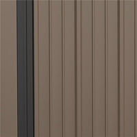 CASETTA DA GIARDINO IN ACCIAIO PORTA ATTREZZI CON CATENACCIO, 161.5X94.5X196CM, MARRONE