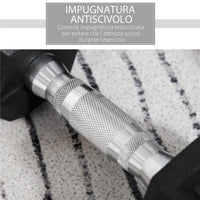 SET 2 MANUBRI ESAGONALI DA 10KG IN METALLO E GOMMA PER WORKOUT IN PALESTRA, CASA E UFFICIO, NERO