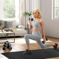 SET 2 MANUBRI ESAGONALI DA 2X8 KG IN METALLO E PLASTICA CON IMPUGNATURA ANTISCIVOLO, 24X11X11 CM, NERO