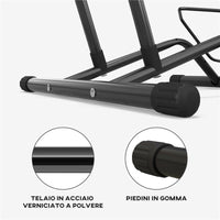 CAVALLETTO PORTABICI PER PNEUMATICI < 8.5 CM IN ACCIAIO, 59X41X38 CM, NERO