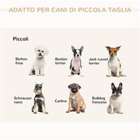 DIVANO PER CANI CON SPAZIO PORTAOGGETTI E CUSCINO, IN LEGNO E POLIESTERE, 76X45X43 CM, GRIGIO CHIARO