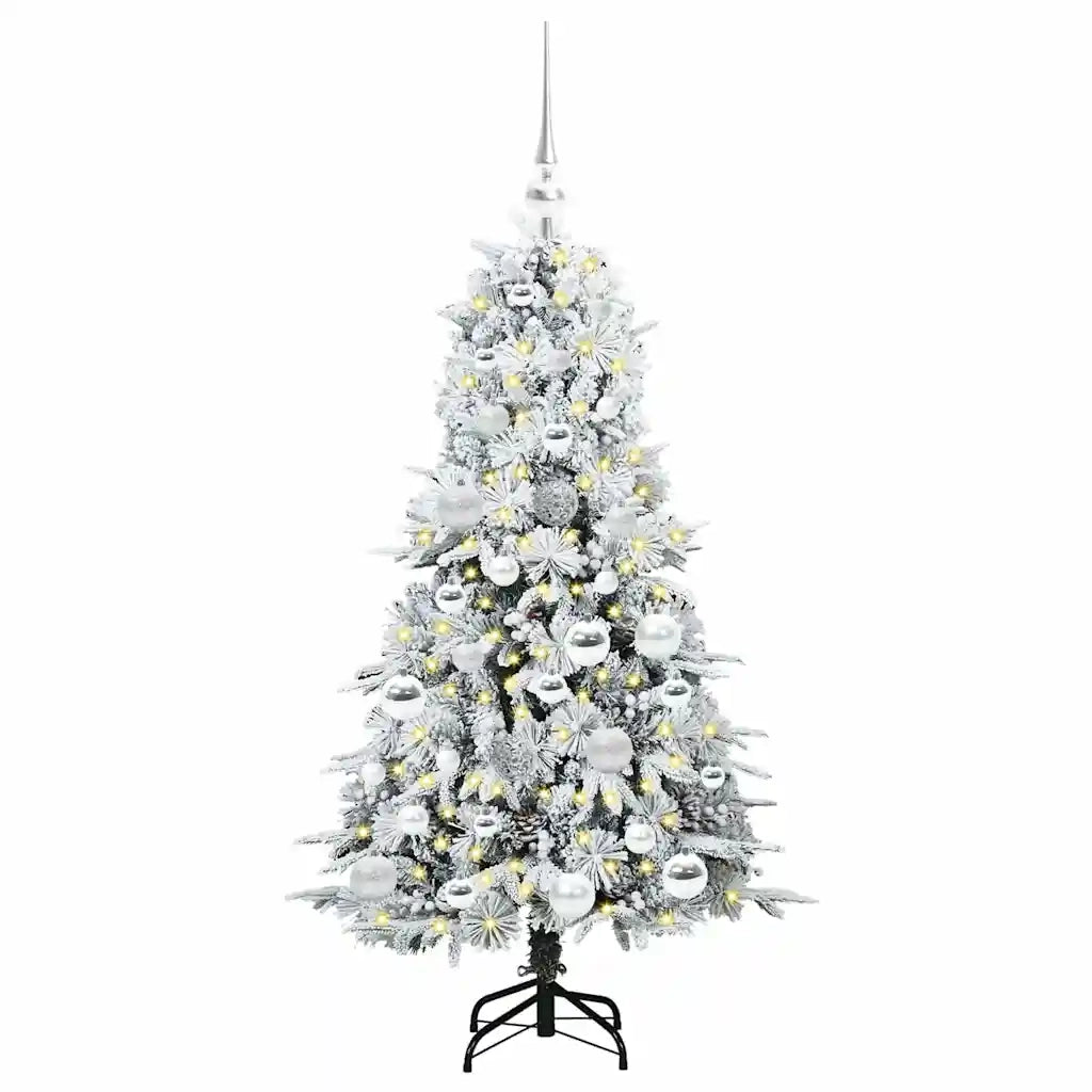 Albero di Natale Artificiale con Rami Pieghevoli Bianco 120 cm 3397463