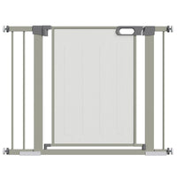 CANCELLINO PER CANI ESTENSIBILE A PRESSIONE CON CHIUSURA AUTOMATICA, 75-103X76 CM, GRIGIO