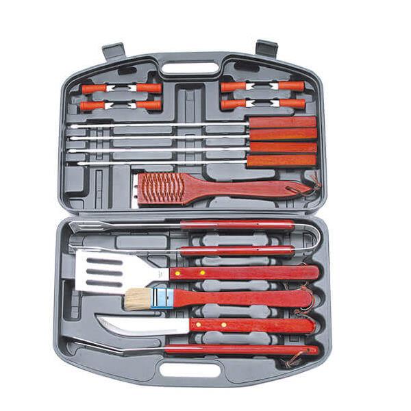 VALIGETTA CON ACCESSORI PER BARBECUE CON 18 PEZZI