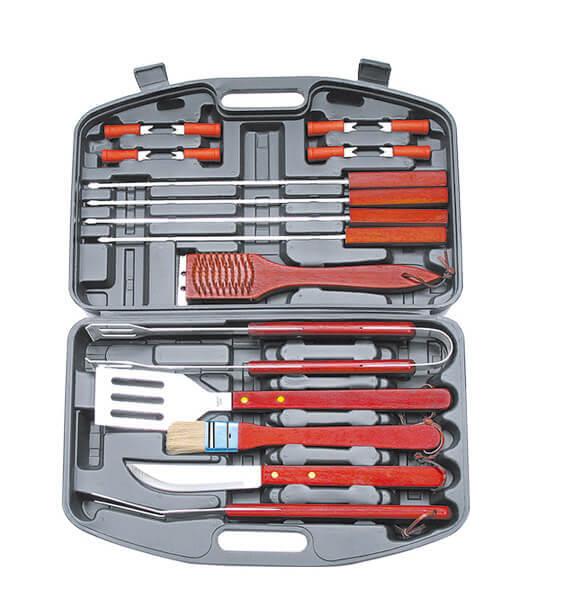 VALIGETTA CON ACCESSORI PER BARBECUE CON 18 PEZZI