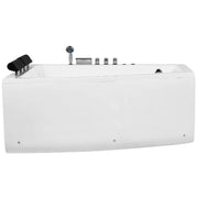 Vasca da bagno ad angolo Vasca Idromassaggio in acrilico bianco 182 x 121 cm Vasca a versione destra con poggiatesta