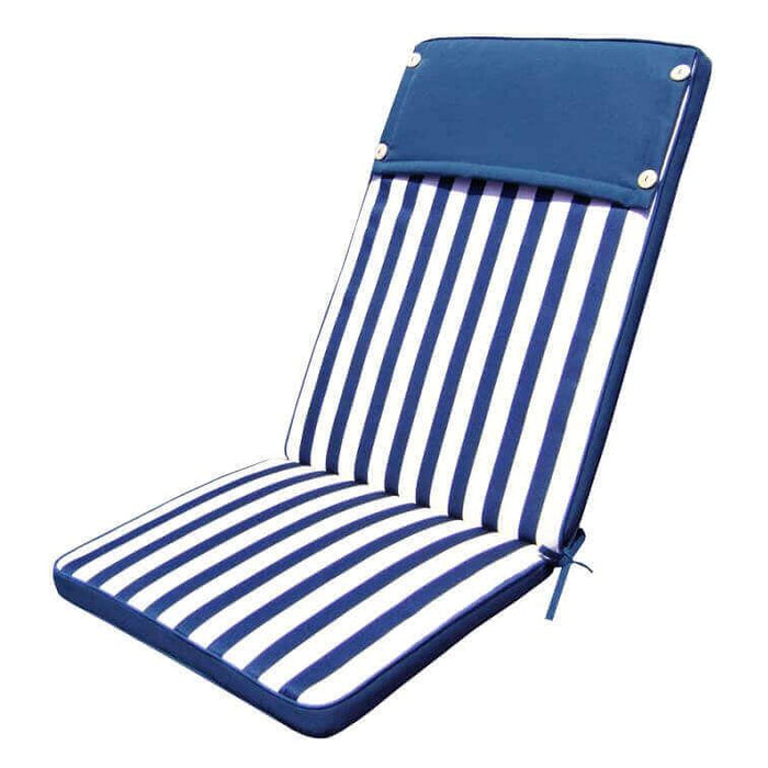 CUSCINO REAL ALTO CON RIGA IN COLORE BLU