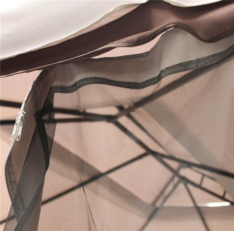 AULUS GAZEBO DA GIARDINO 3 X 4 MT IN ALLUMINIO COMPLETO DI PARETI LATERALI