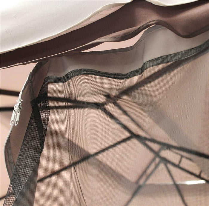 AULUS GAZEBO DA GIARDINO 3 X 4 MT IN ALLUMINIO COMPLETO DI PARETI LATERALI