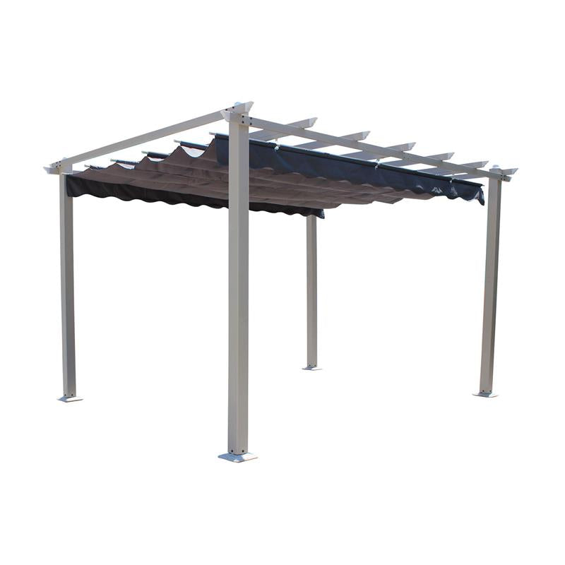GAZEBO ASTORIA 3 X 4 TORTORA CON TELO IN POLIESTERE GRIGIO 180 GR