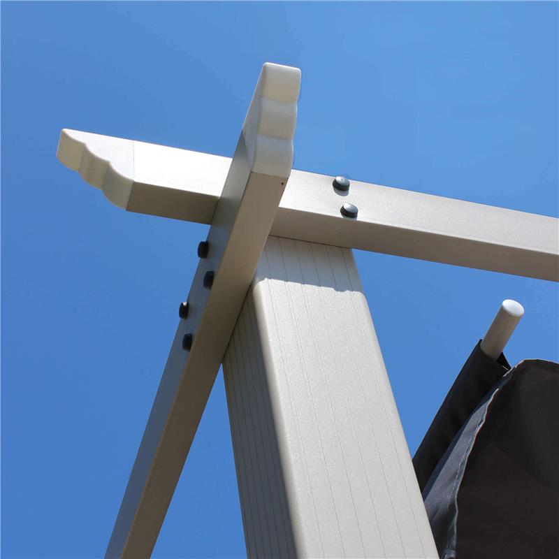 GAZEBO ASTORIA 3 X 4 TORTORA CON TELO IN POLIESTERE GRIGIO 180 GR