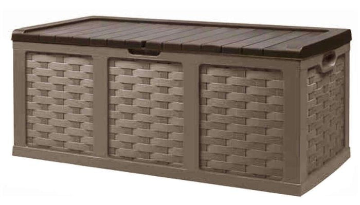 CASSAPANCA RATTAN STYLE IN PLASTICA MARRONE CM 157,5 X 75 X 63 H PORTATA 200 KG