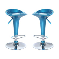 SGABELLO MODERNO DA BAR HARLAN IN METALLO DI COLORE BLU