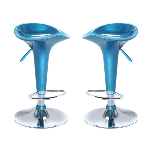 SGABELLO MODERNO DA BAR HARLAN IN METALLO DI COLORE BLU