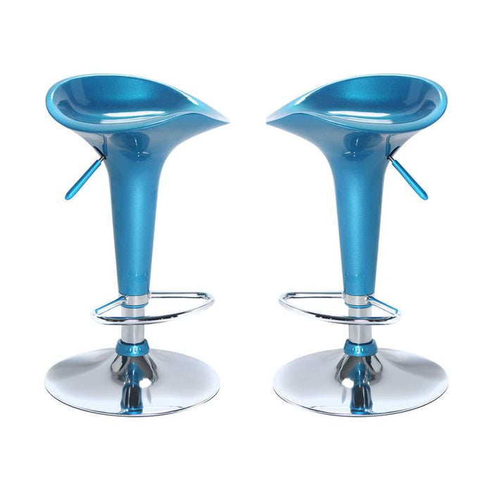 SGABELLO MODERNO DA BAR HARLAN IN METALLO DI COLORE BLU