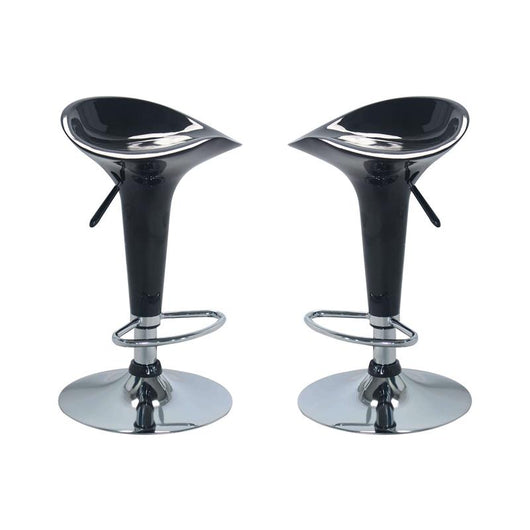 SGABELLO MODERNO DA BAR HARLAN IN METALLO DI COLORE NERO