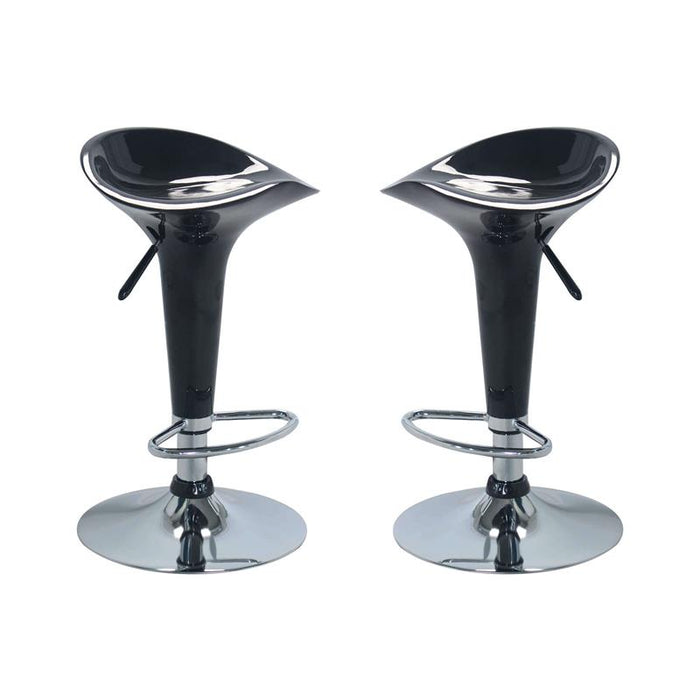 SGABELLO MODERNO DA BAR HARLAN IN METALLO DI COLORE NERO