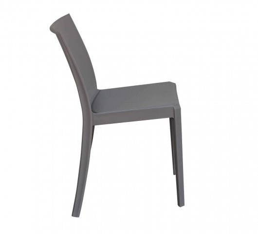 SEDIA PERLA IN COLORE TAUPE 55 X 47 X H82 CM