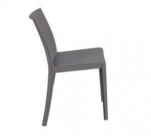 SEDIA PERLA IN COLORE TAUPE 55 X 47 X H82 CM